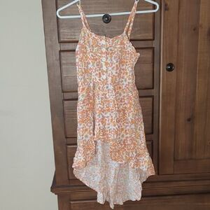 Floral Sleeveless High-Low Dress